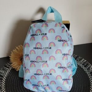 Kendall & Kylie Rainbow Print Backpack - Light Blue ✨️